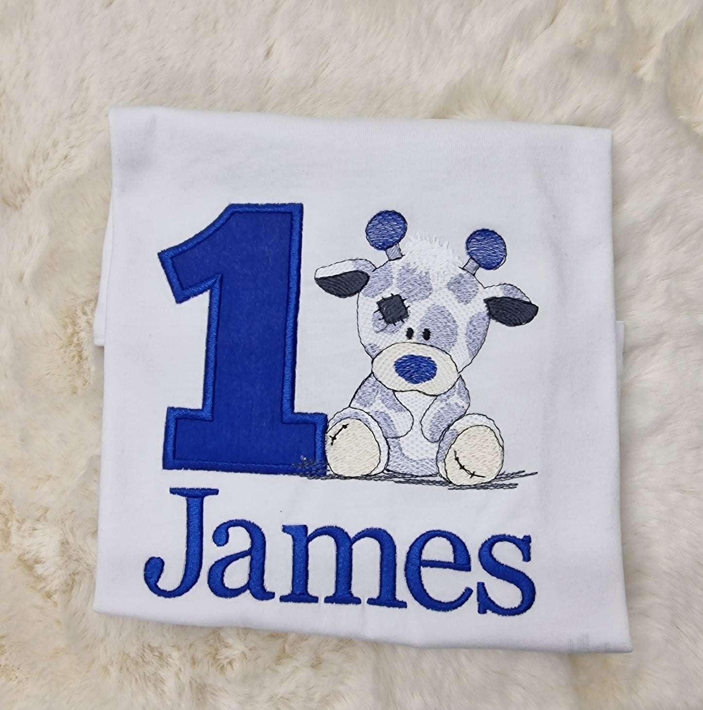 Cute baby giraffe birthday tee