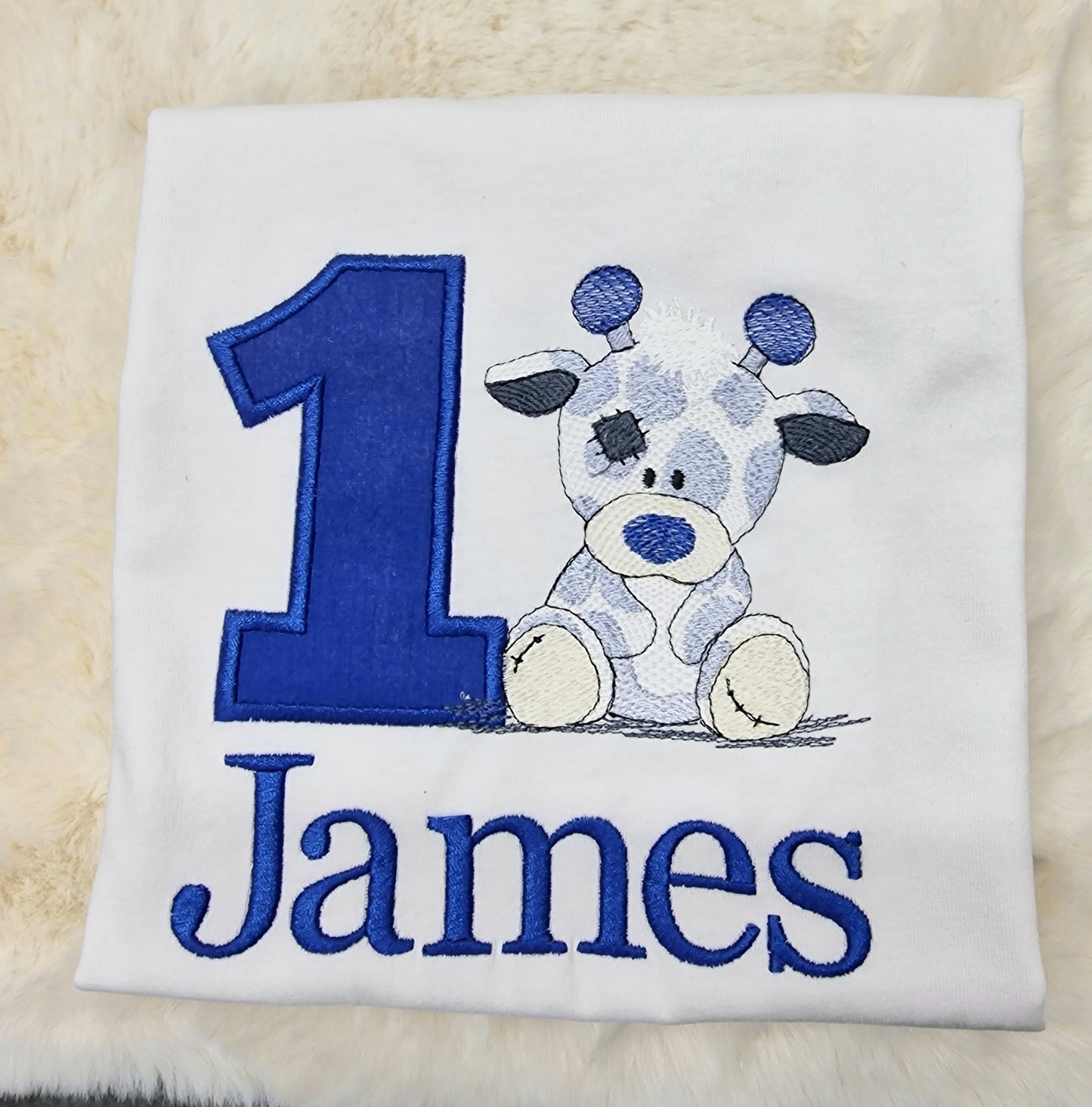 Cute baby giraffe birthday tee