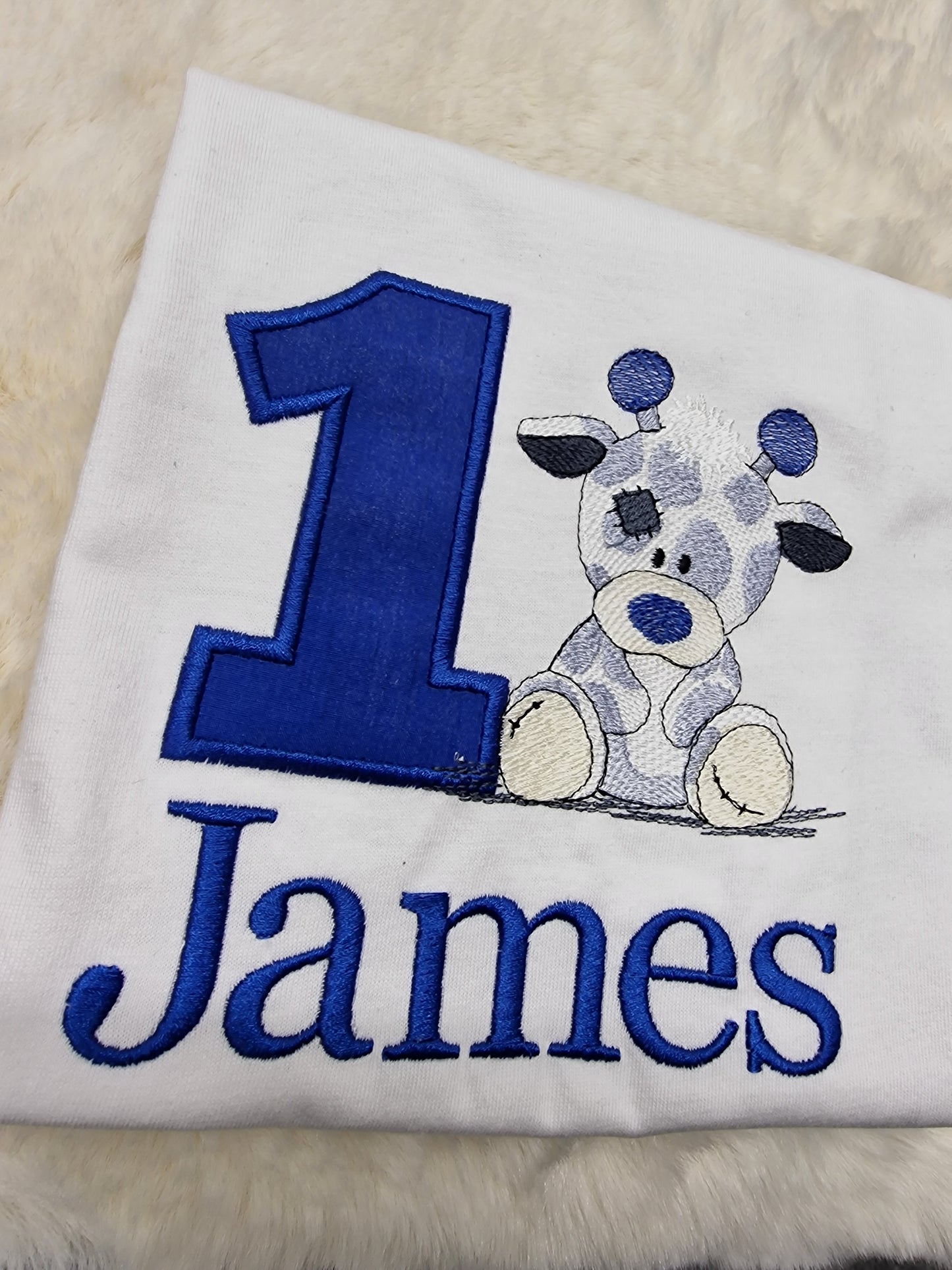 Cute baby giraffe birthday tee