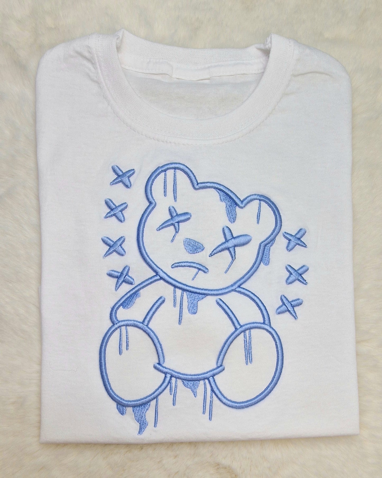 3D Embroidered Drip Bear T-shirt