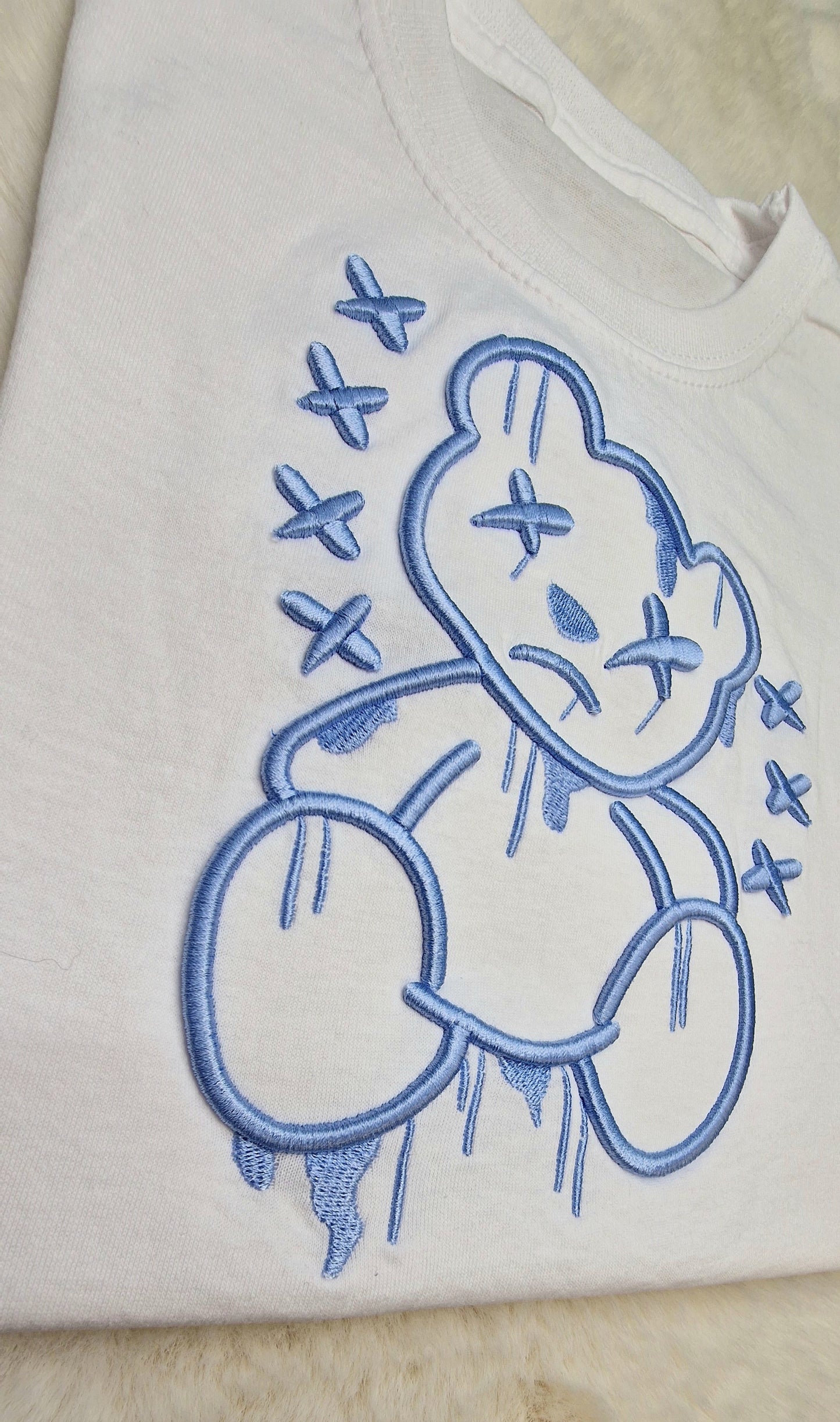 3D Embroidered Drip Bear T-shirt