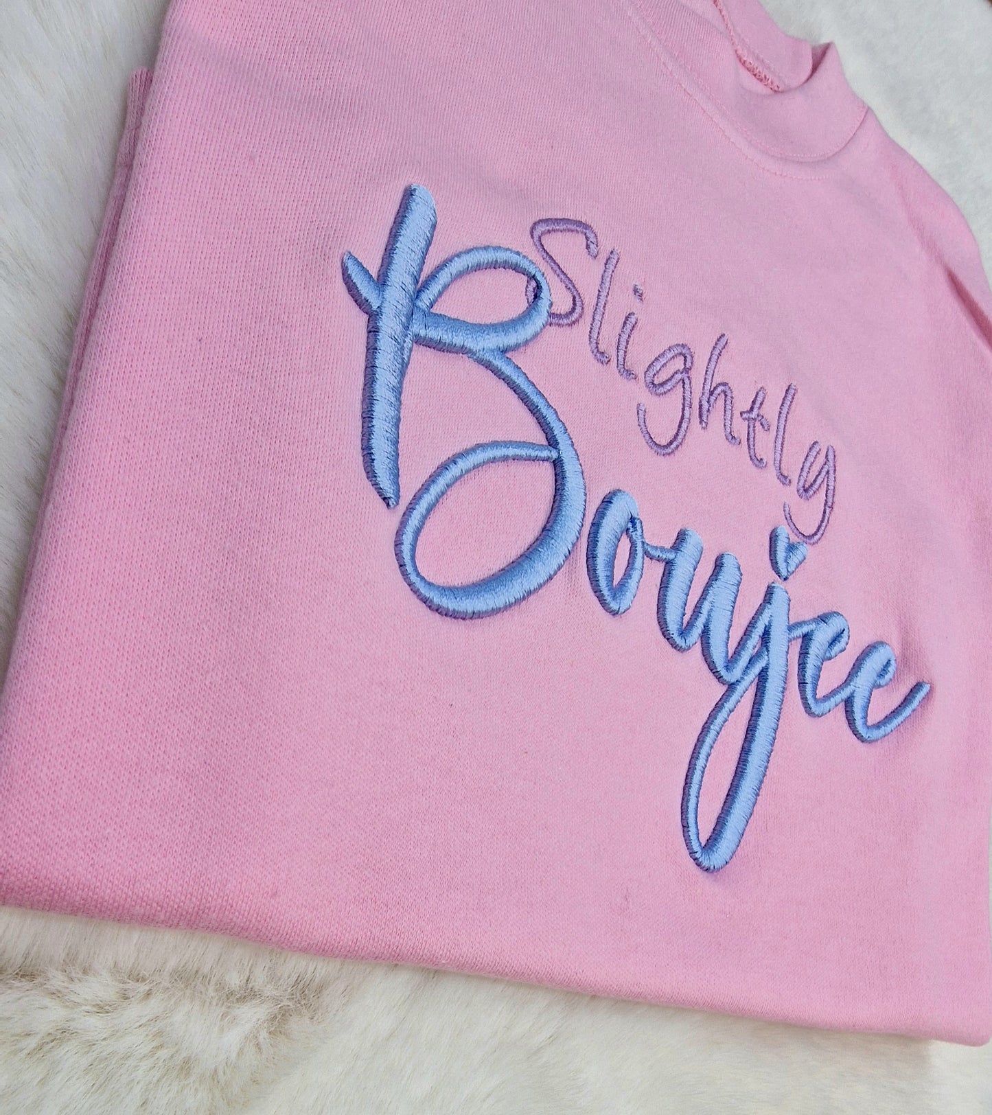 Children's 3D embroidered Slightly Boujee T-shirt