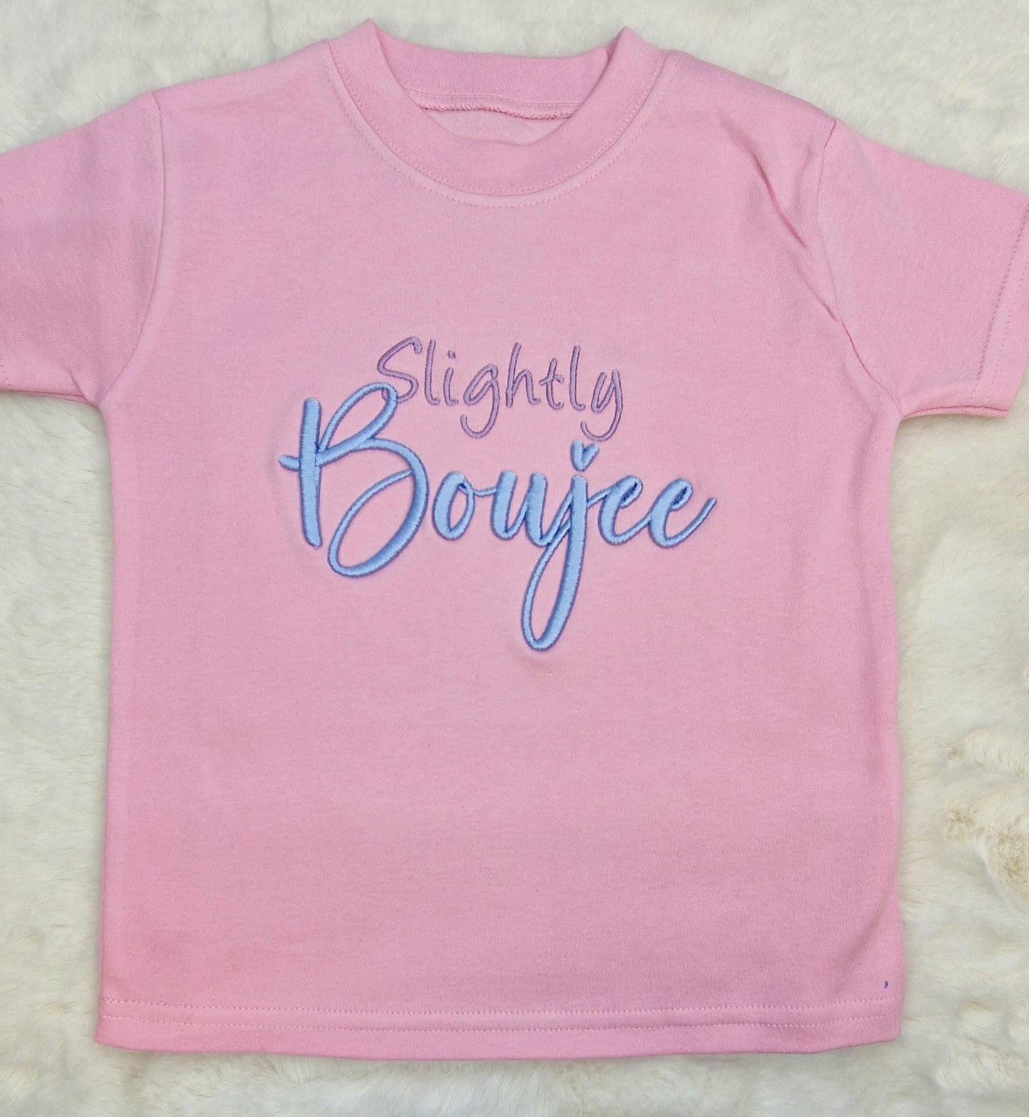 Children's 3D embroidered Slightly Boujee T-shirt