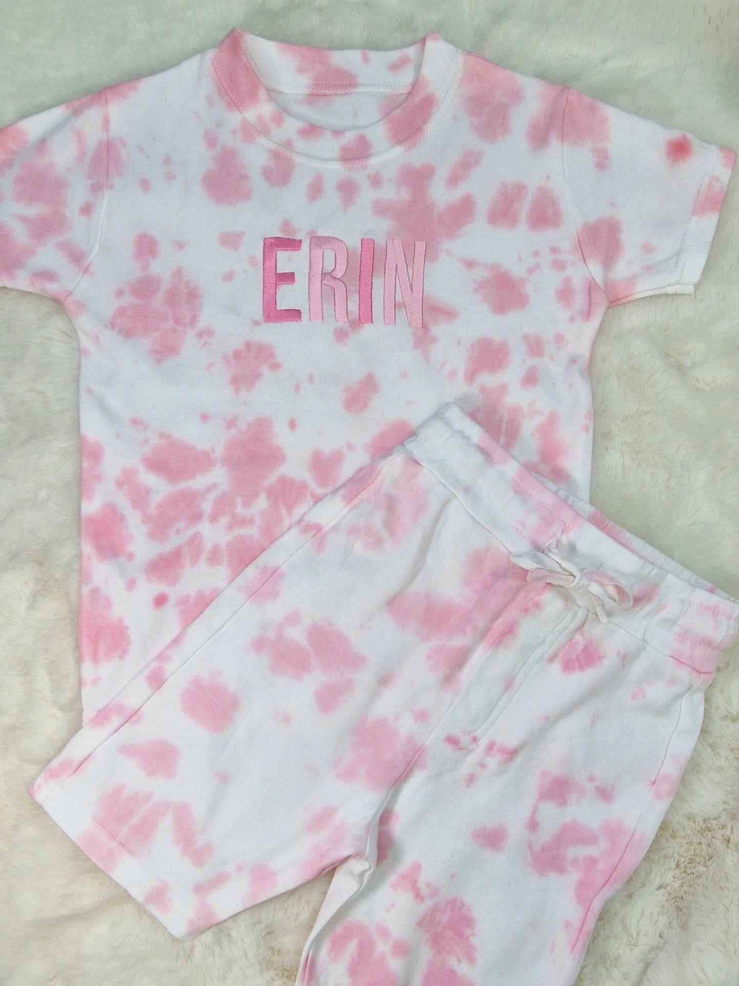 Personalised Embroidered Short Set