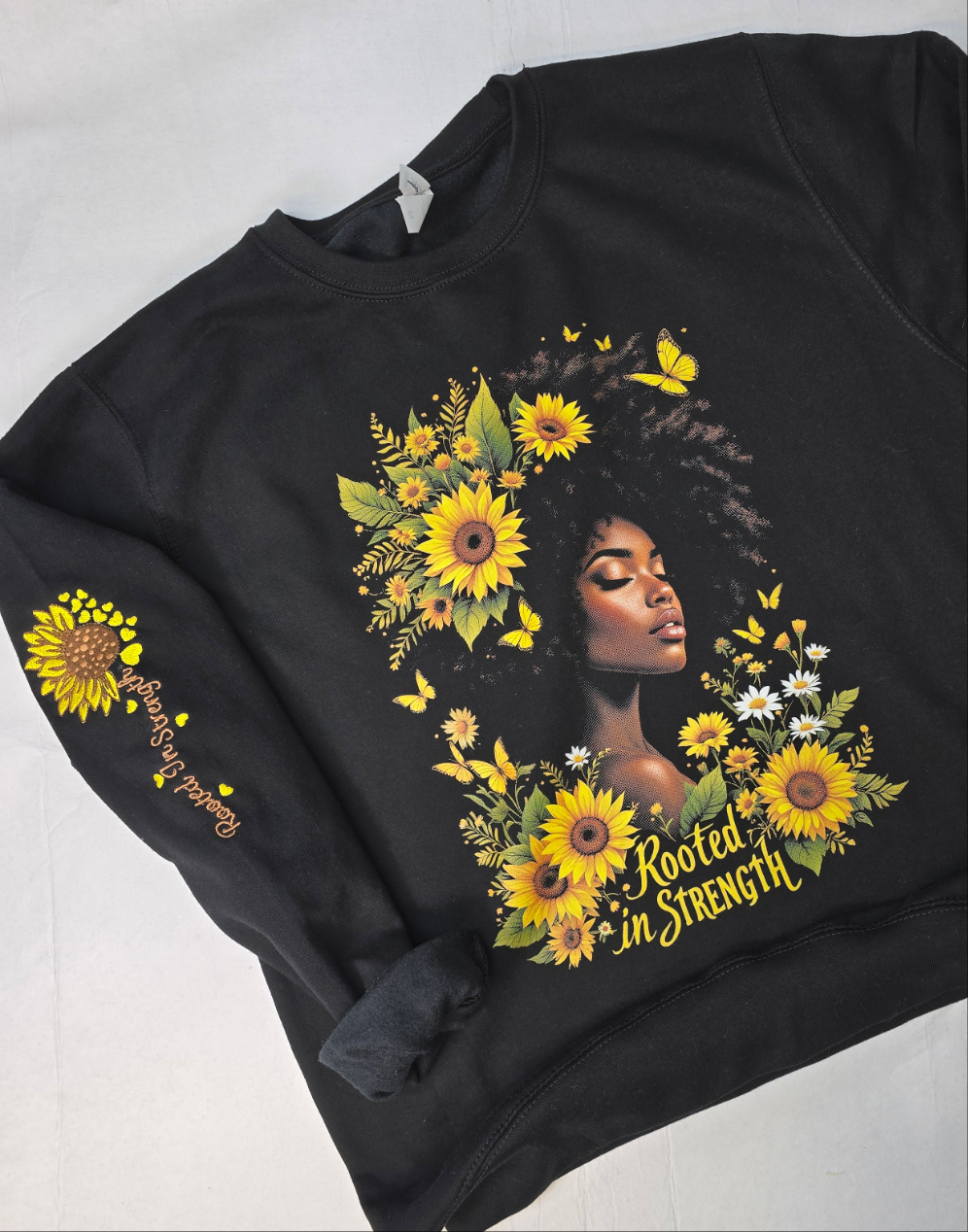 Rooted in strength sweater