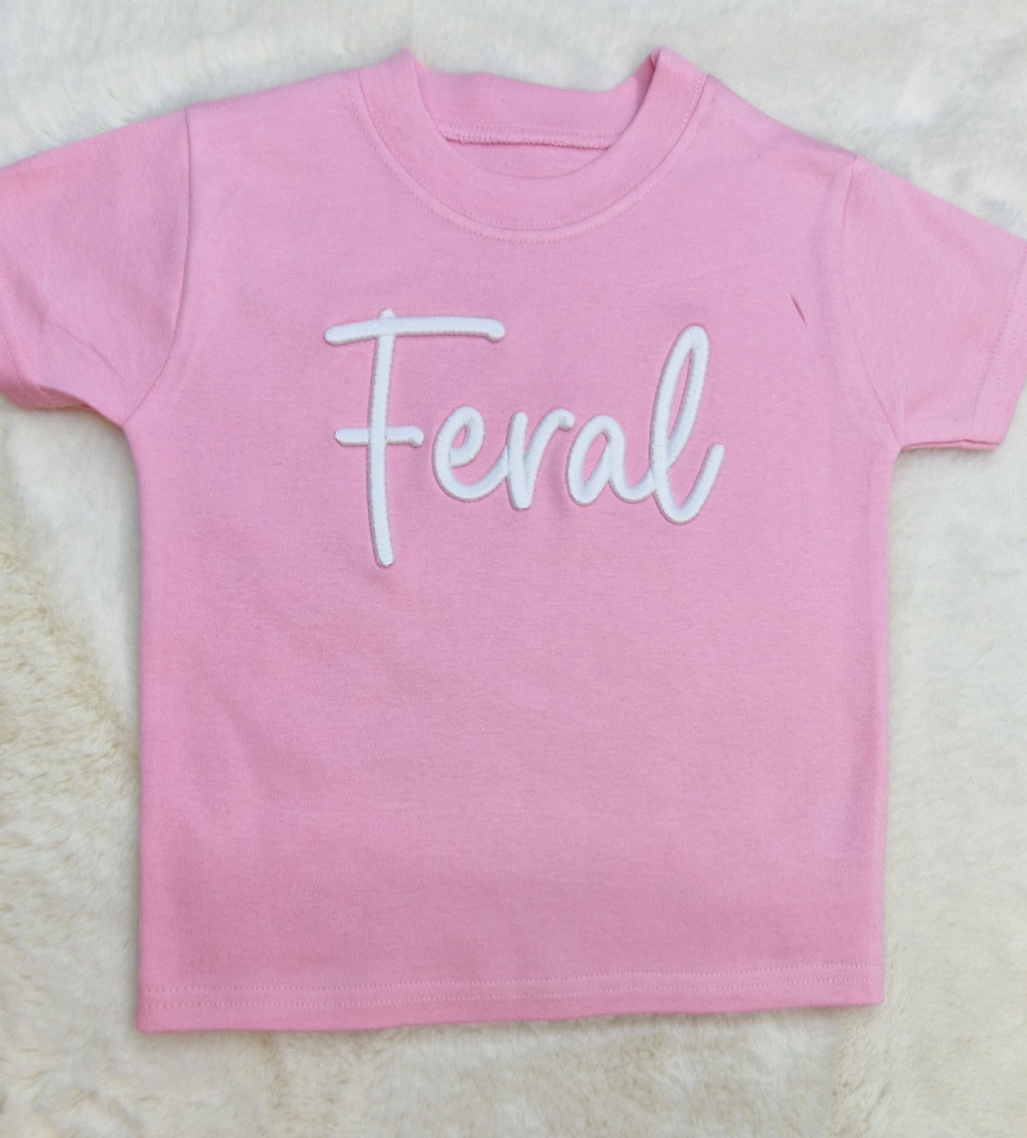 3D Embroidered kids Feral t-shirt