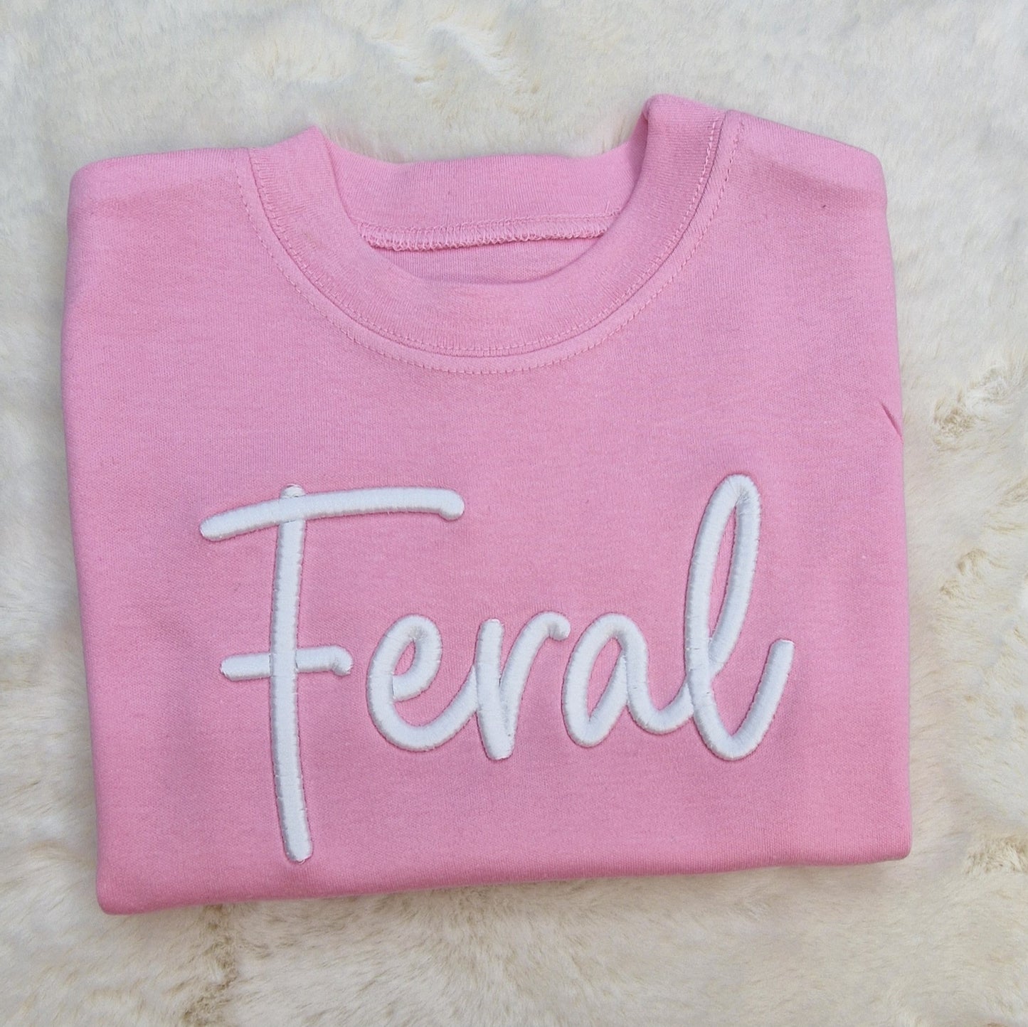 3D Embroidered kids Feral t-shirt