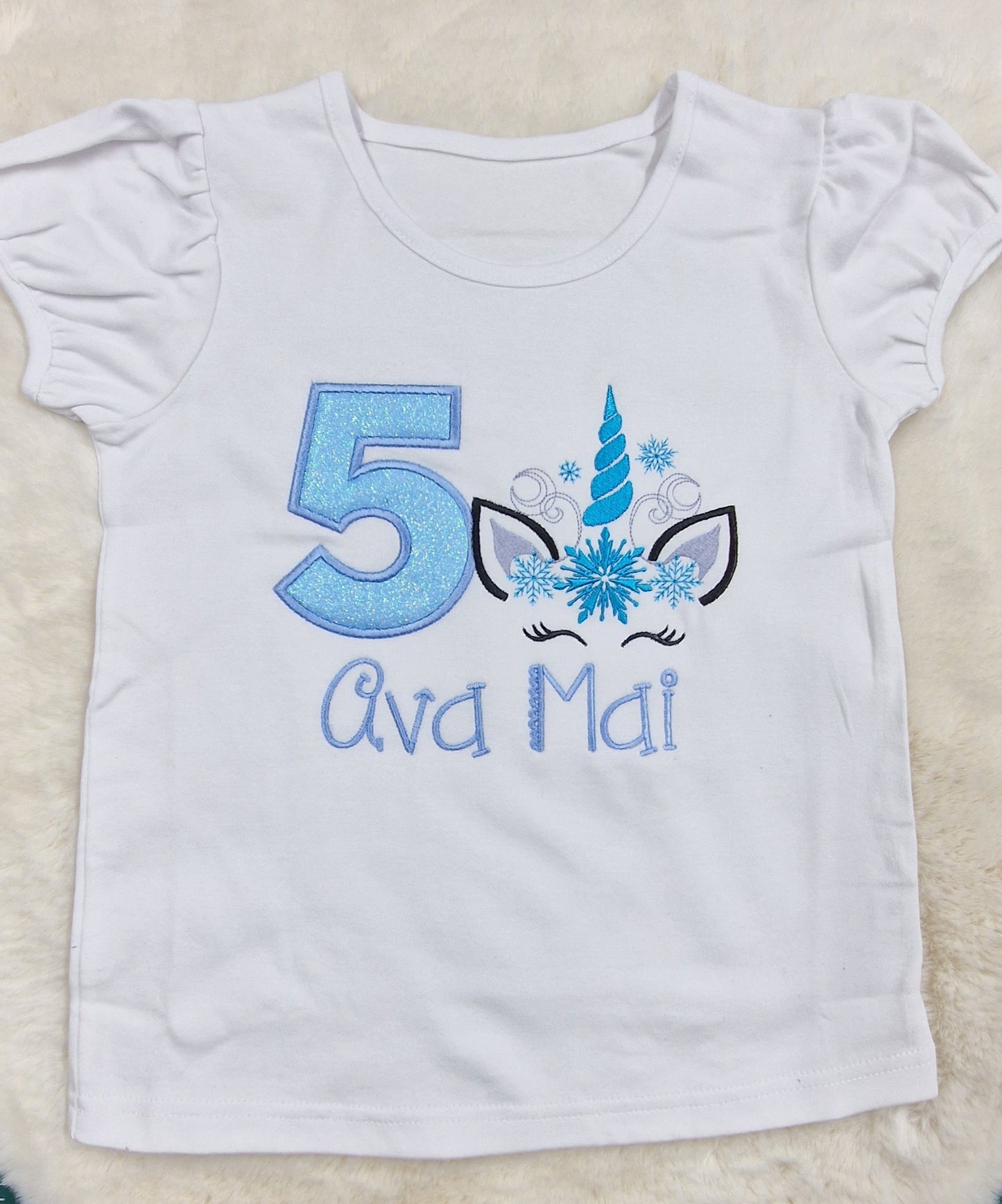 Frozen Unicorn birthday T-shirt