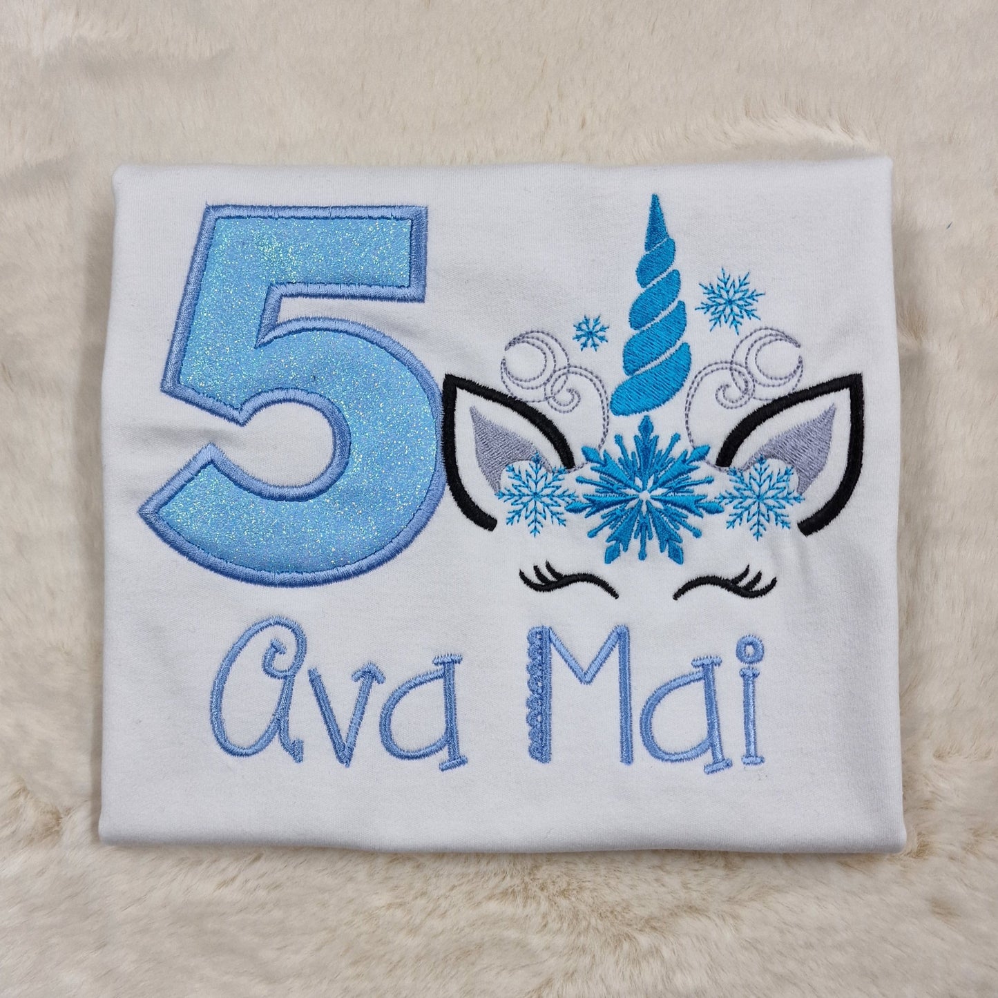 Frozen Unicorn birthday T-shirt