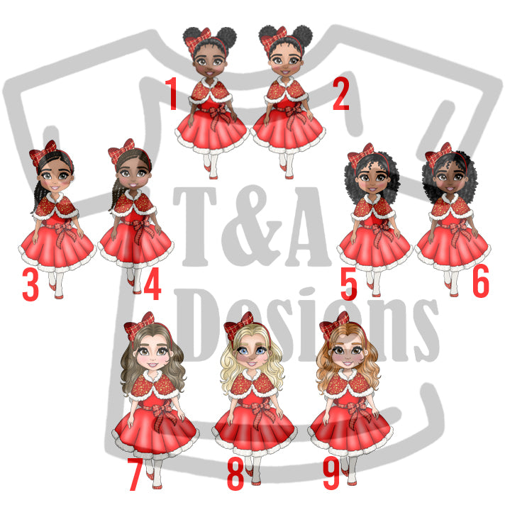 Personalised Christmas Doll Top