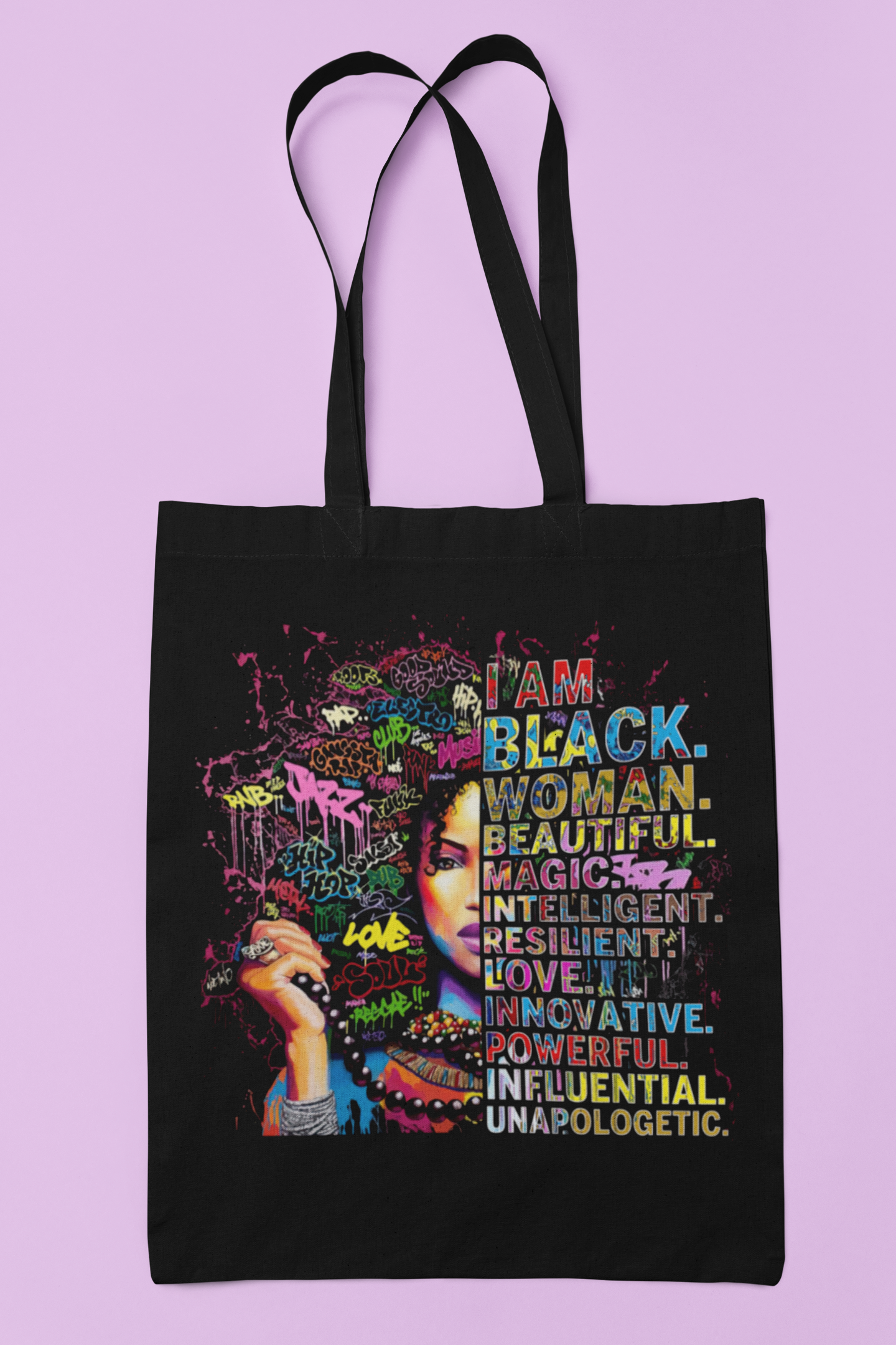 'I am a black woman' Tote Bag