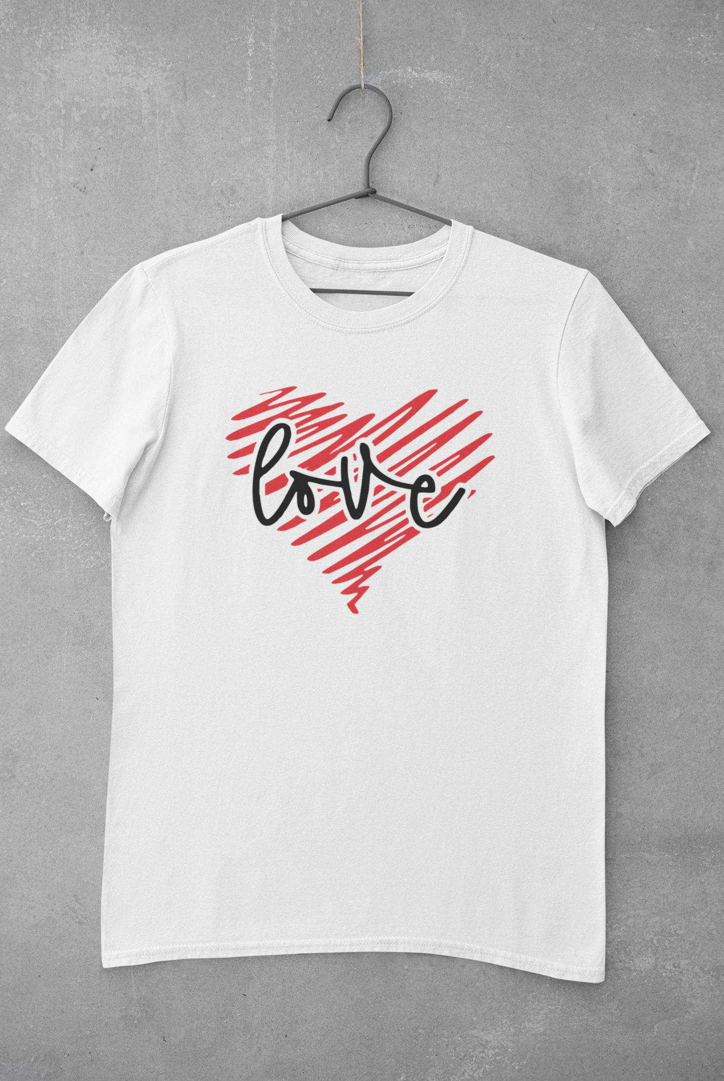 Scribble heart Love T-shirt (multi colour options)
