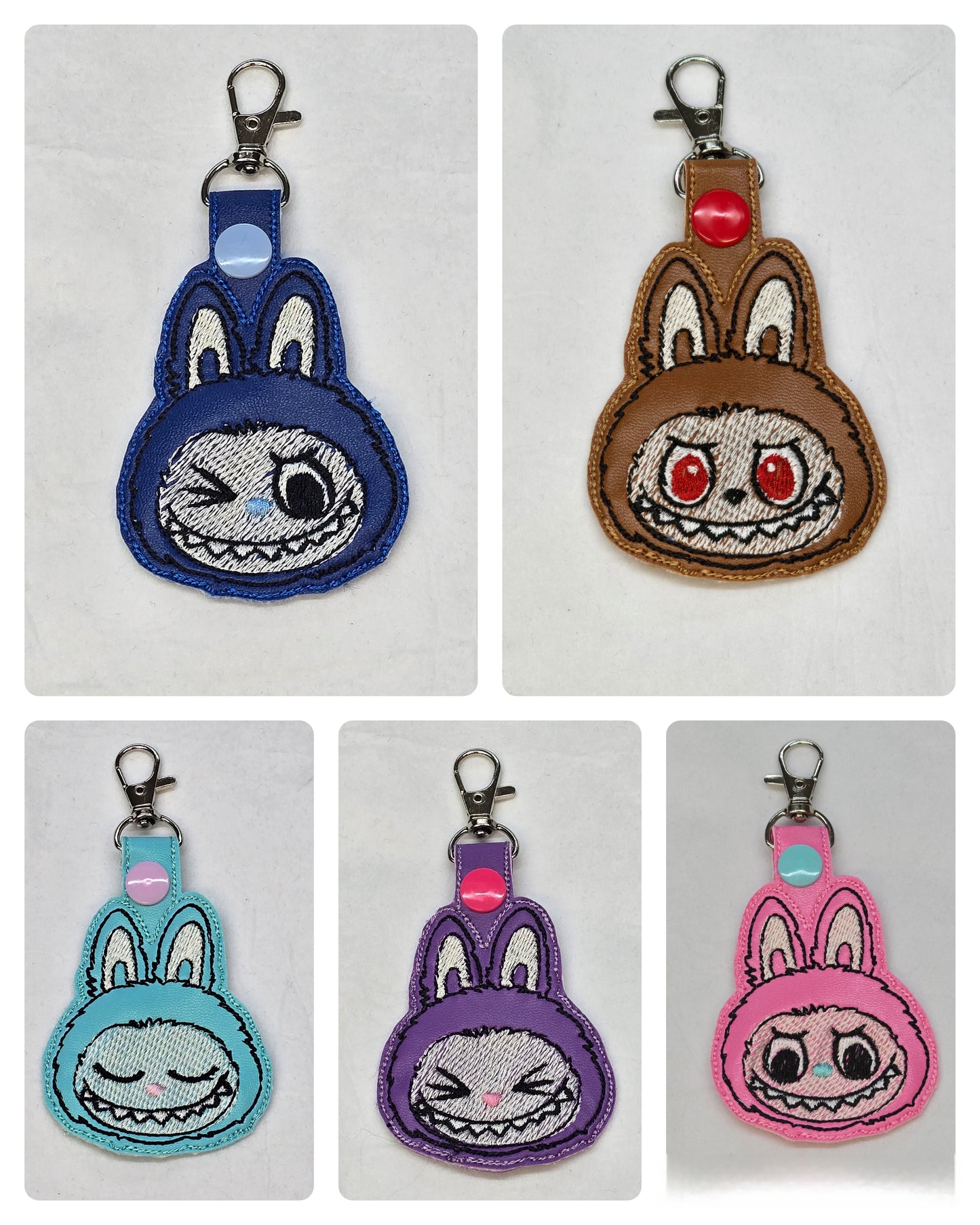 Labubu face keyrings