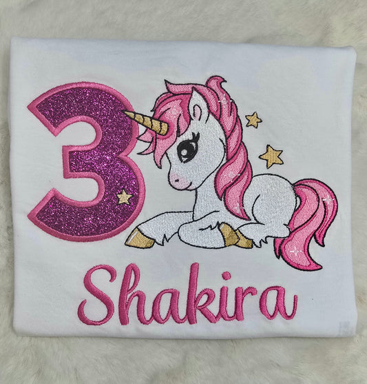 Unicorn birthday T-shirt