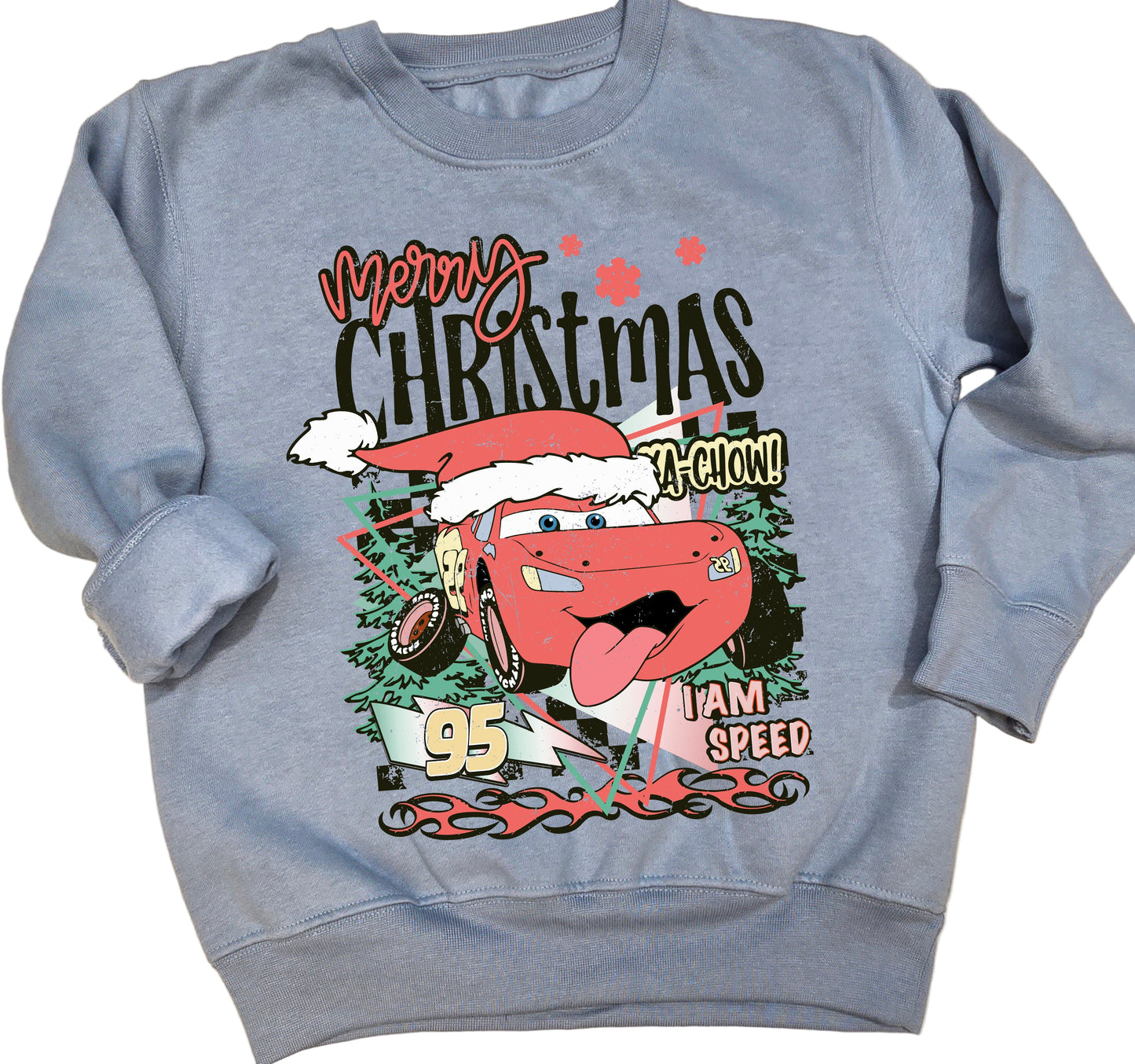 Kids Racing Car Christmas sweater