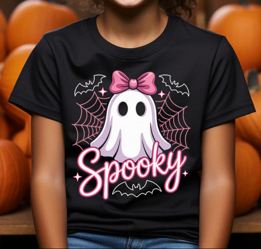 Spooky ghost halloween  graphic T-shirt